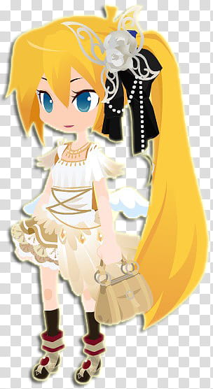 NENAS EN NUEVAS AVATARES, yellow-haired girl wearing white dress illustration transparent background PNG clipart