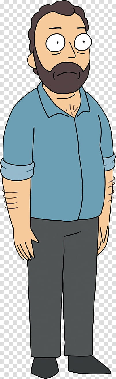 Rick and Morty HQ Resource , man wearing blue shirt transparent background PNG clipart