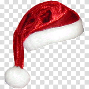 Christmas, red and white Santa Hat transparent background PNG clipart