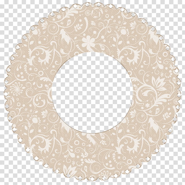 round brown floral frame transparent background PNG clipart