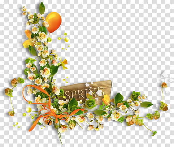 Floral Flower, Drawing, Floral Design, Green, Orange, Color, Rainbow, Frames transparent background PNG clipart