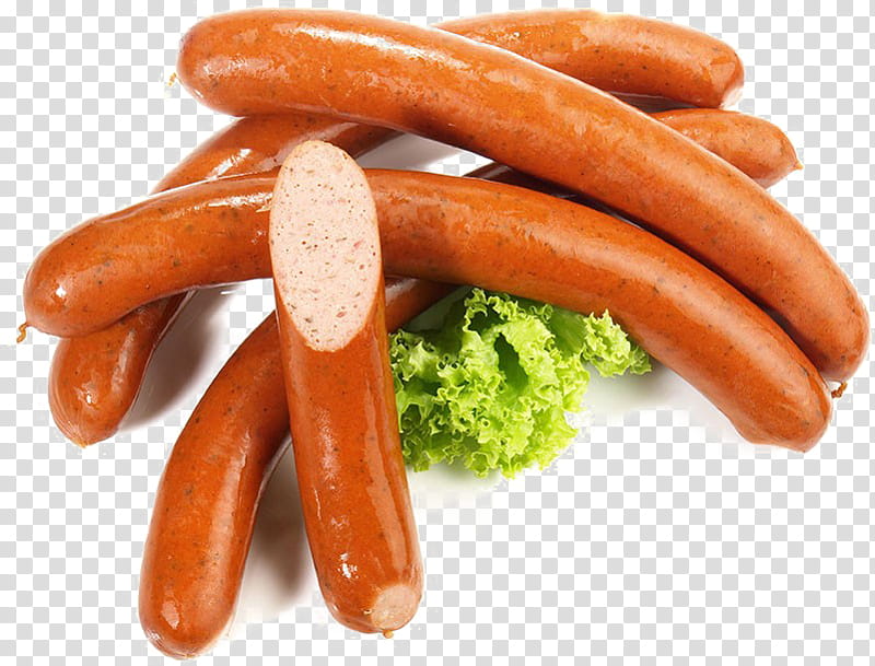 Vienna Sausage Food, Thuringian Sausage, Bockwurst, Bratwurst, Meat, Debrecener, Knackwurst, Cumberland Sausage transparent background PNG clipart