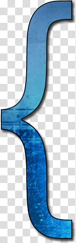 Brackets, blue curved logo art transparent background PNG clipart