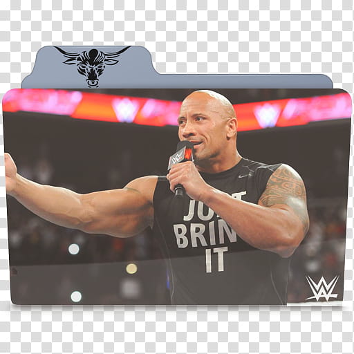 WWE Dwayne The Rock Johnson Folder Icon transparent background PNG clipart