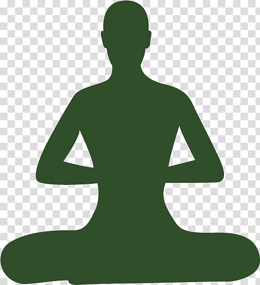Yoga, Meditation, Lotus Position, Silhouette, Buddhism, Om, Green, Sitting transparent background PNG clipart