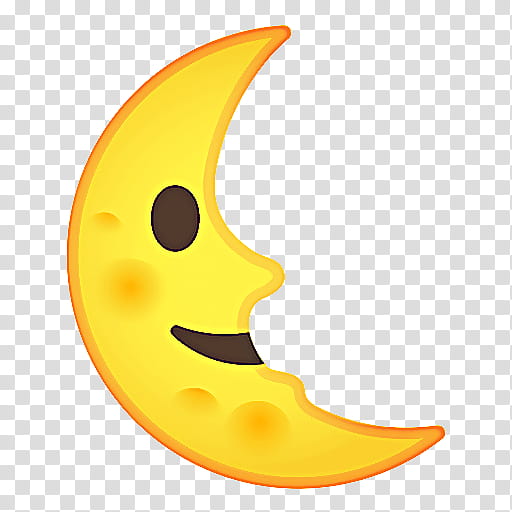 Moon Emoji, Crescent, Face, Symbol, Meaning, Moon Face, Emoticon, Unicode transparent background PNG clipart