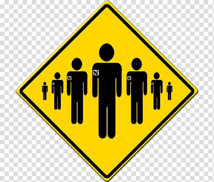 WWE Nexus Warning sign, black and yellow signage transparent background PNG clipart