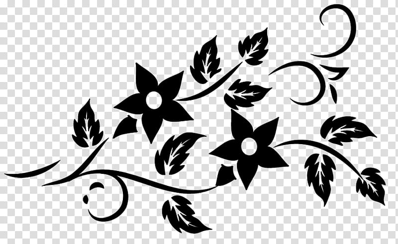 Flowers Design, black flower vines illustration transparent background PNG clipart