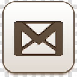 Albook extended sepia , white and brown mail icon transparent background PNG clipart