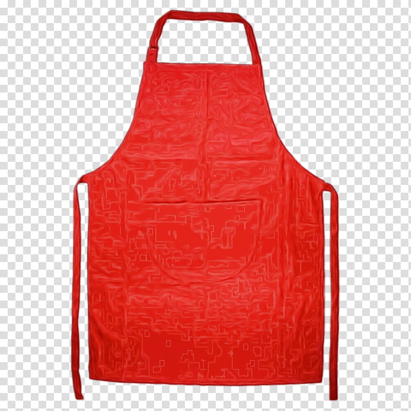 red clothing apron, Watercolor, Paint, Wet Ink transparent background PNG clipart