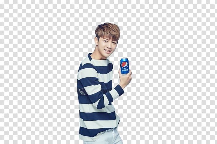 iKON PEPSI P, man holding Pepsi soda can transparent background PNG clipart