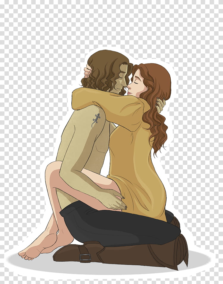 Rumbelle moment, male and female characters art transparent background PNG clipart