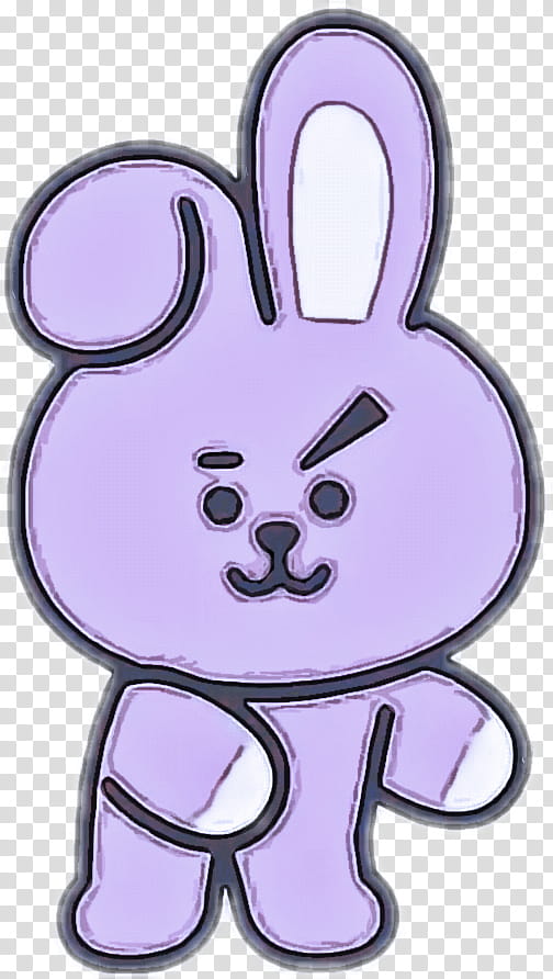 Easter bunny, Cartoon, Violet, Purple, Pink, Nose, Rabbit, Smile transparent background PNG clipart