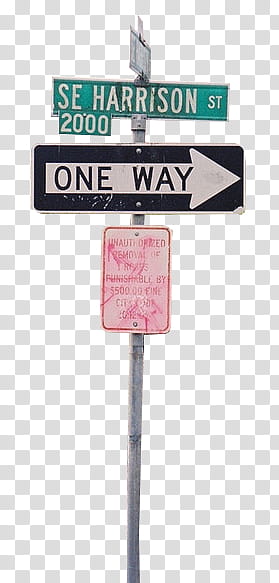 Vintage s, black and white one way road sign transparent background PNG clipart