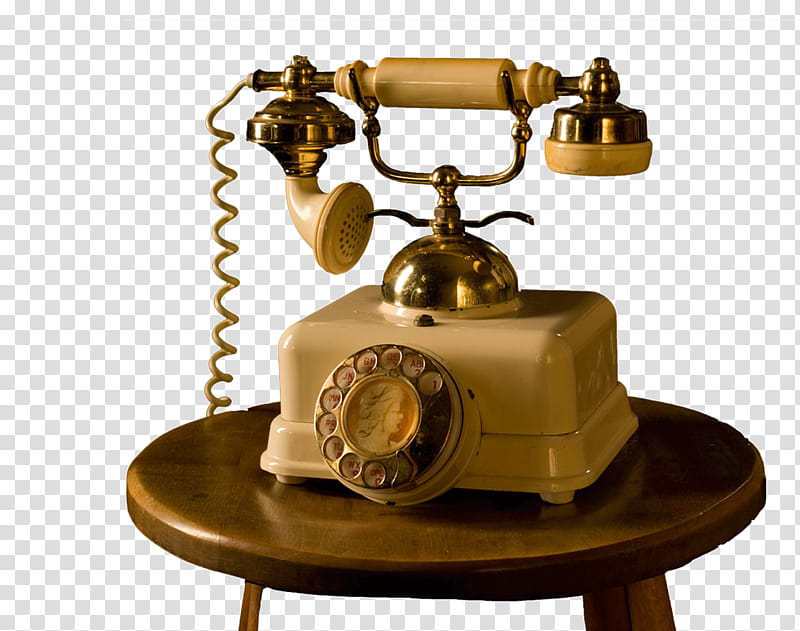 Metal, Telephone, Home Business Phones, Rotary Dial, TELEPHONE NUMBER, Dialup Internet Access, Telephony, Brass transparent background PNG clipart