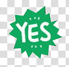 Resources Frame, green and white yes transparent background PNG clipart