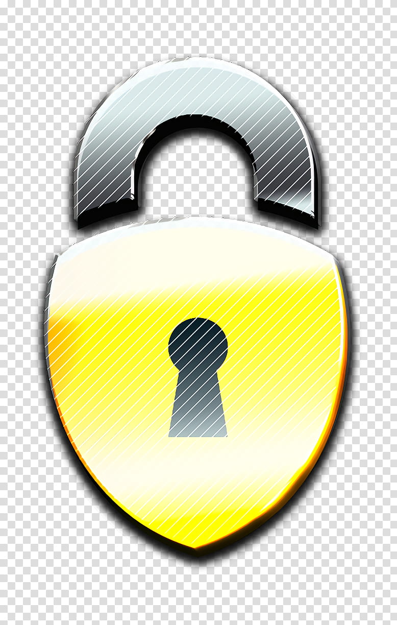 Lock Icon, Safe Icon, Security Icon, Unlock Icon, Car, Automotive Design, Yellow, Brand transparent background PNG clipart