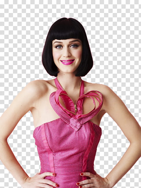 Katy Perry, woman in pink halter top transparent background PNG clipart