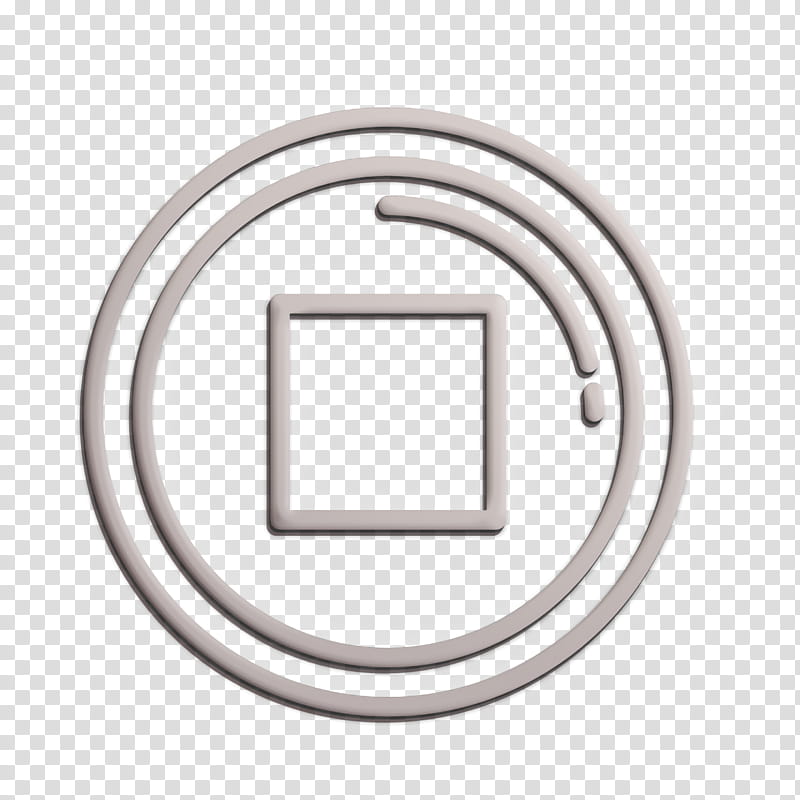 Stop icon Movie Film icon, Movie Film Icon, Circle, Metal, Rectangle transparent background PNG clipart