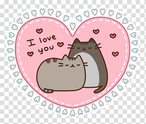 Pusheen cat, Pusheen I Love You illustration transparent background PNG clipart