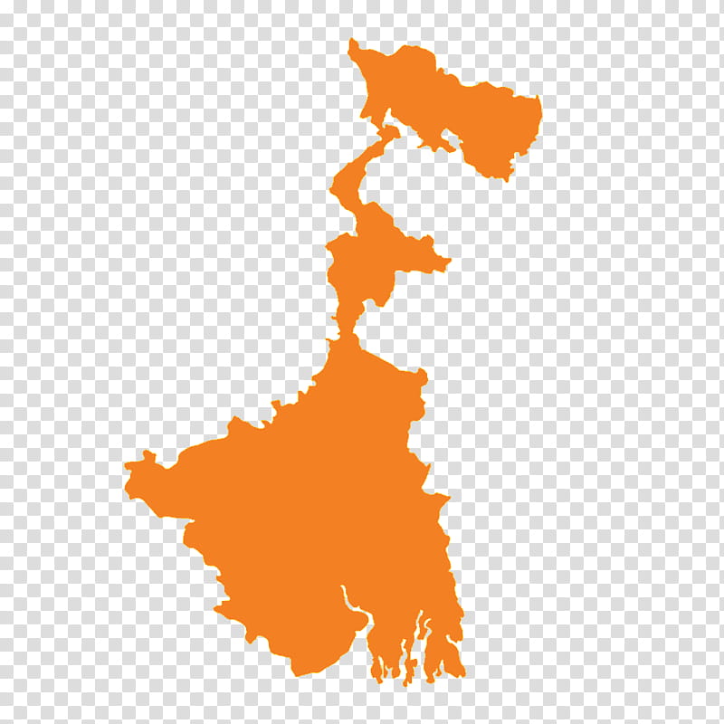 Map, West Bengal, Orange, Line transparent background PNG clipart