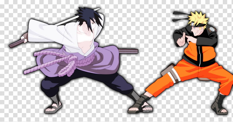 Sasuke VS Naruto transparent background PNG clipart