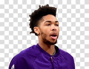 Microphone, Brandon Ingram, Basketball, Hairstyle, Facial Hair, Hair Coloring, Purple, Instagram transparent background PNG clipart thumbnail