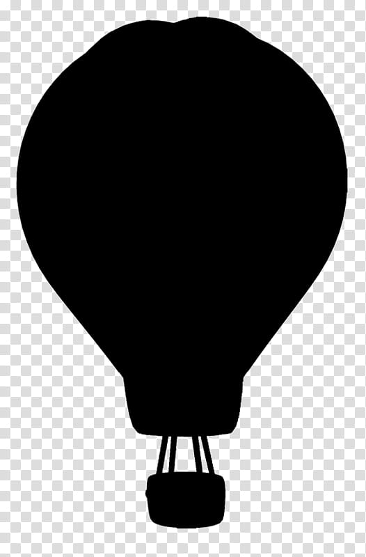 Hot Air Balloon Silhouette, Gas Balloon, Drawing, Black, Vehicle, Blackandwhite transparent background PNG clipart
