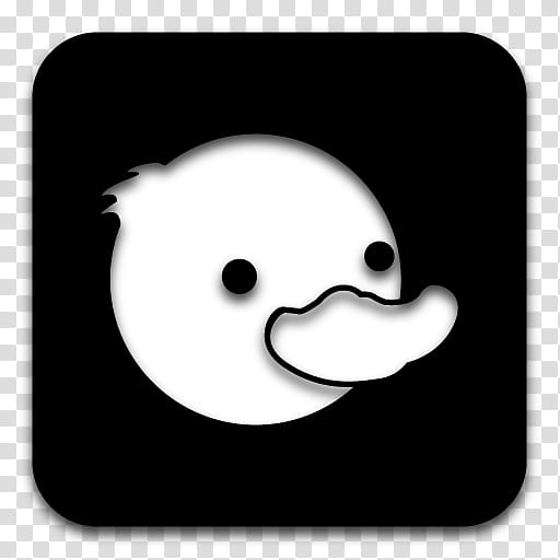 Black n White, duck logo transparent background PNG clipart