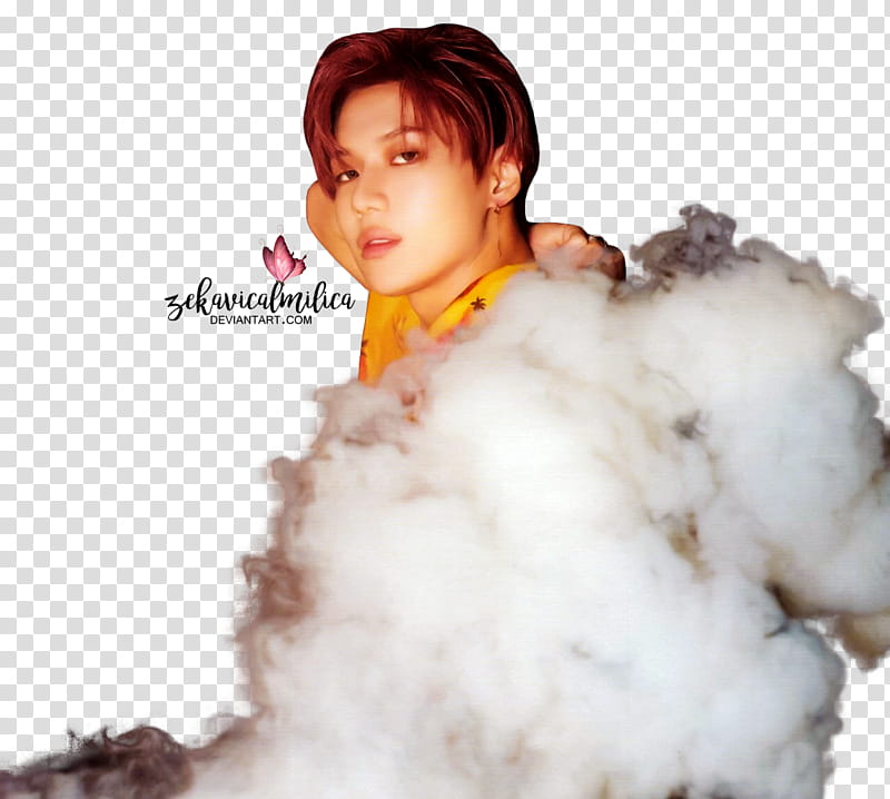 SHINee Taemin The Story Of Light, man standing wearing yellow top beside smoke transparent background PNG clipart
