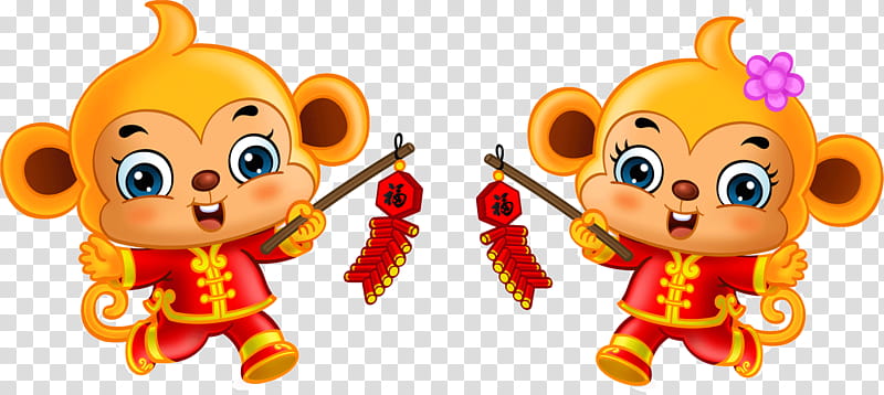 Chinese New Year Orange, Monkey, Cartoon, Poster, Festival, Advertising, Yellow, Stuffed Toy transparent background PNG clipart Chinese New Year Orange, Monkey, Cartoon, Poster, Festival, Advertising, Yellow, Stuffed Toy transparent background PNG clipart