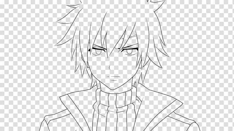 Gray from Fairy Tail ~ Lineart ~ transparent background PNG clipart