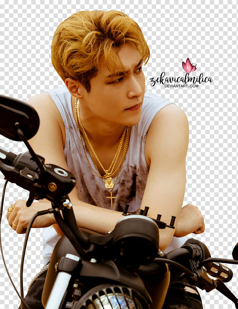 EXO Lay Don t Mess Up My Tempo, man sitting on motorcycle transparent background PNG clipart