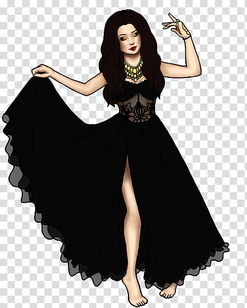 Selena Gomez Doll, woman standing while holding her dress artwork transparent background PNG clipart