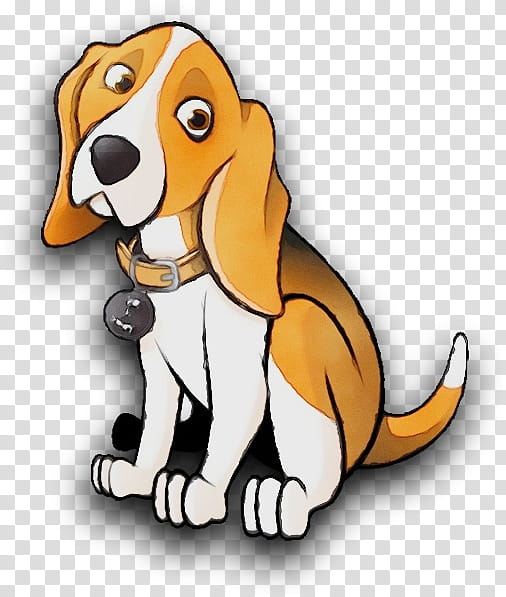 dog cartoon basset hound english foxhound beagle, Watercolor, Paint, Wet Ink transparent background PNG clipart