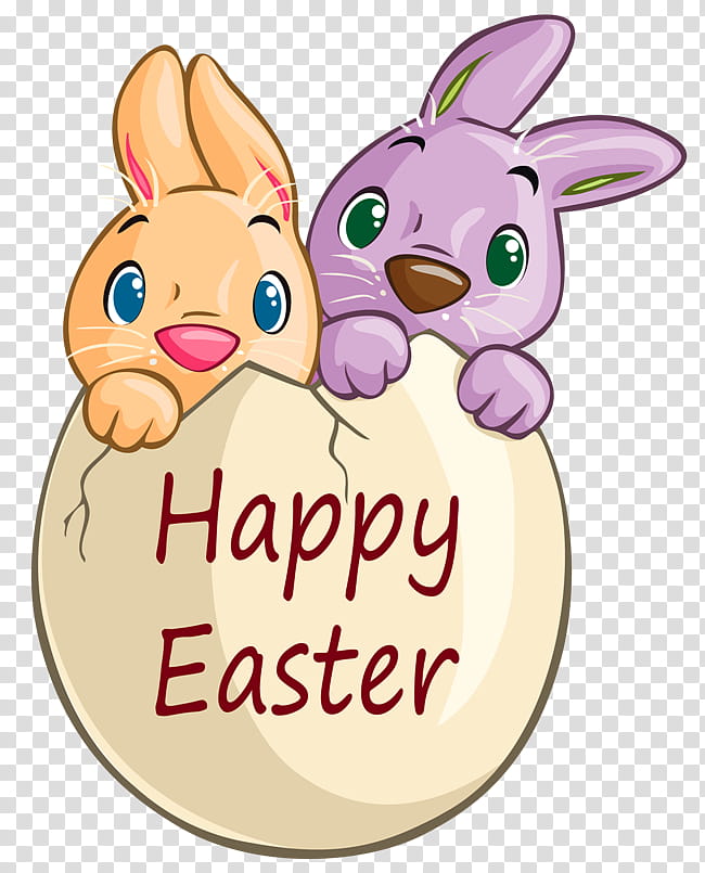 Happy Easter, Easter Bunny, European Rabbit, Hare, Easter
, Easter Egg, Drawing, Cuteness transparent background PNG clipart