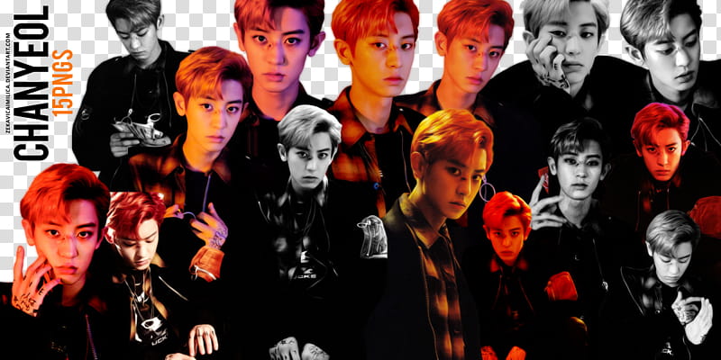 EXO Chanyeol LOTTO, boy collage transparent background PNG clipart