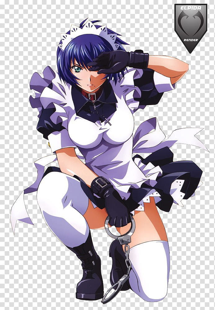 ikki-tousen-ryomou-with-handcuffs-render, anime character illustration transparent background PNG clipart