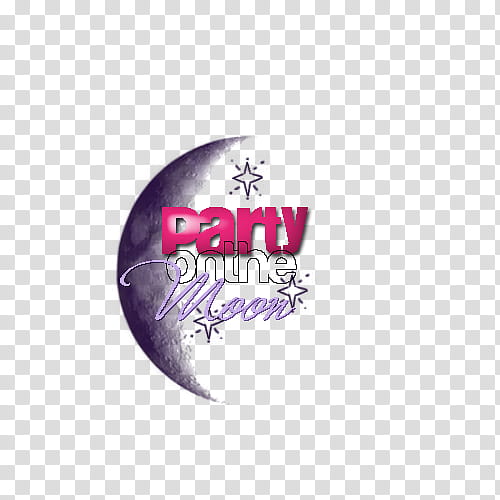 Identified text, Party online Moon text transparent background PNG clipart