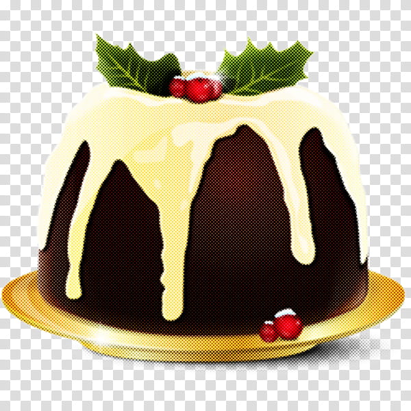 Christmas pudding, Food, Cake, Dessert, Chocolate Cake, Frozen Dessert, Panna Cotta, Chocolate Syrup transparent background PNG clipart