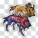 Okami Characters Icon , Oki and Kai Wolves transparent background PNG clipart