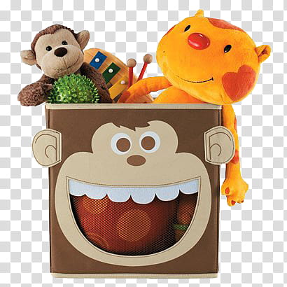 Files , monkey plush toy in box transparent background PNG clipart