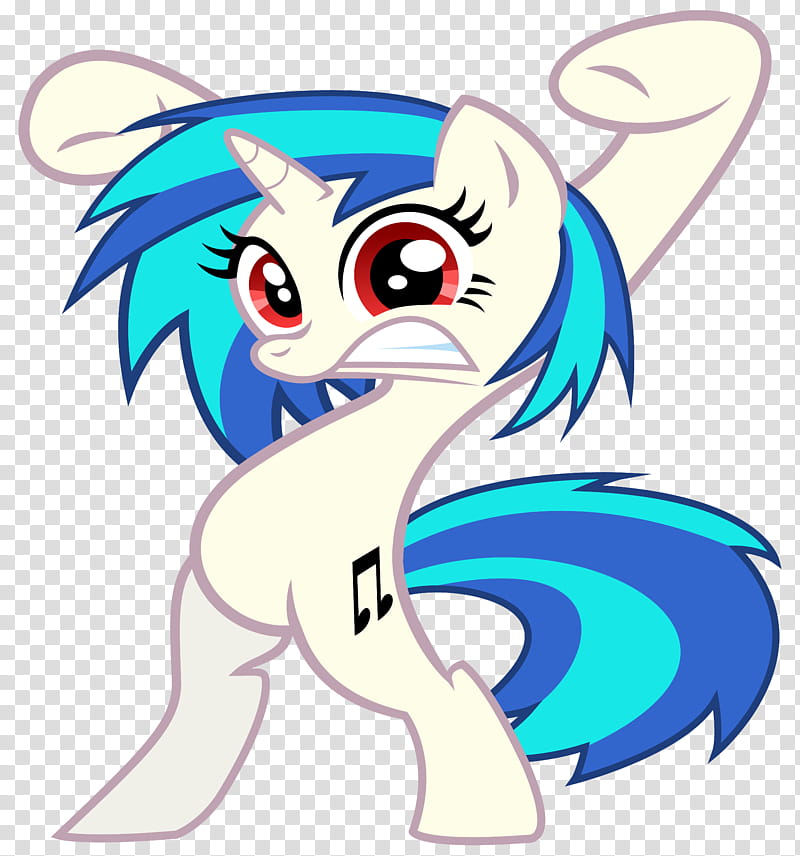 Vinyl Scratch in Pinkie Pie Watch Out pose, blue Little Pony illustration transparent background PNG clipart