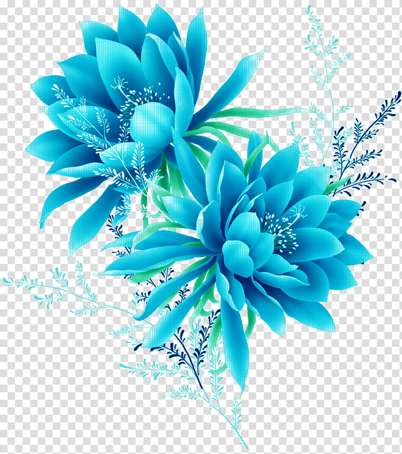 two blue flowers transparent background PNG clipart