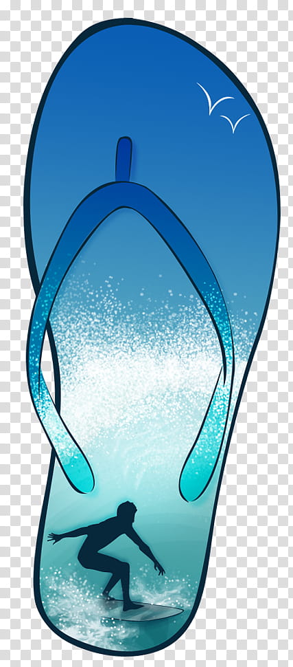 FlipFlop, unpaired blue flip-flop illustration transparent background PNG clipart