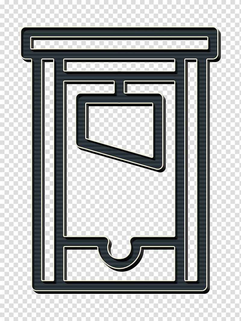 guillotine icon halloween icon, Line, Rectangle transparent background PNG clipart