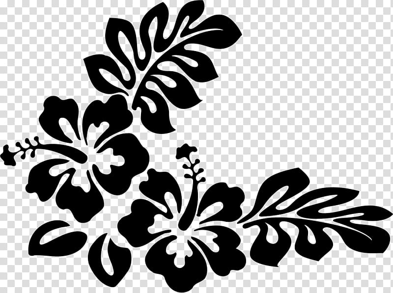 Drawing Of Family, Hawaii, Flower, Luau, Hawaiian Language, Hawaiian Hibiscus, Hawaiian Art, Blackandwhite transparent background PNG clipart