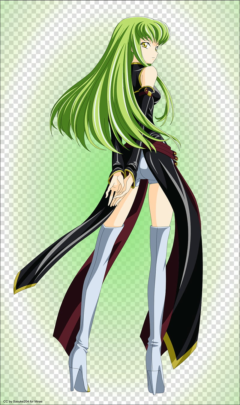 CC for Mirae, green-haired female anime character transparent background PNG clipart