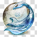 Human O Grunge, mozilla-thunderbird icon transparent background PNG clipart