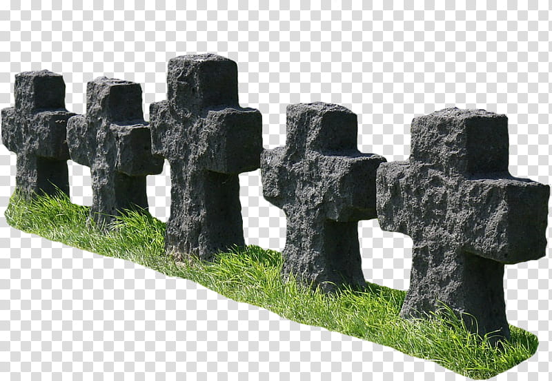 Cross Row, five gray-and-black graveyards illustration transparent background PNG clipart